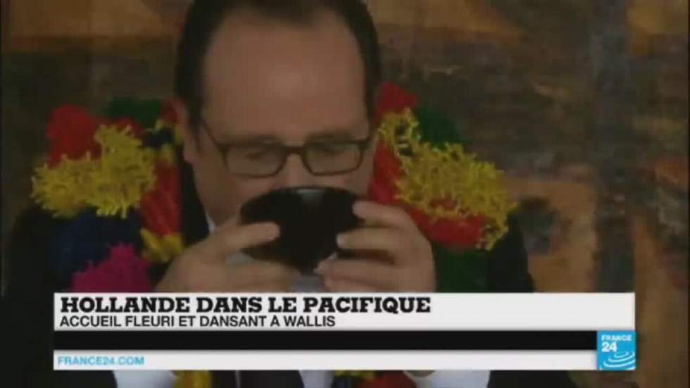Accueil fleuri pour François Hollande à Wallis et Futuna Accueil fleuri pour François Hollande à Wallis et Futuna
