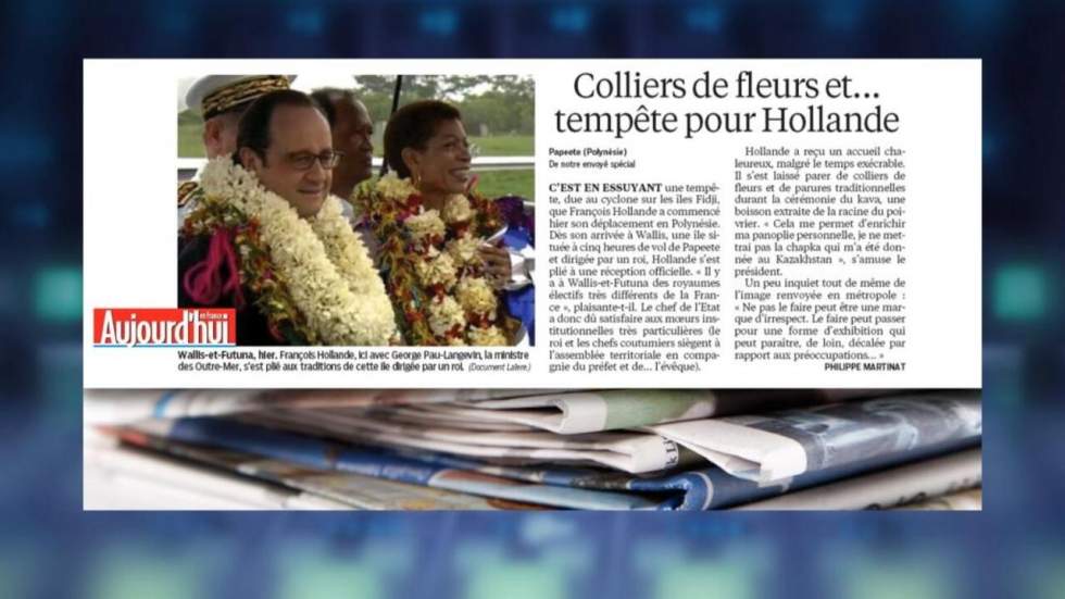 "Enfin des fleurs pour Hollande" "Enfin des fleurs pour Hollande"