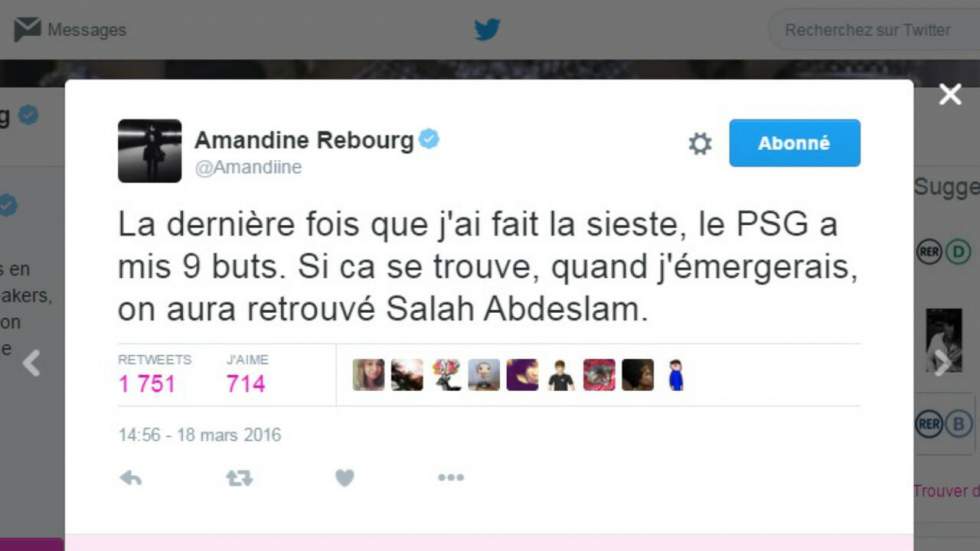 Sur Twitter, elle a annoncé avant l'heure la capture de Salah Abdeslam