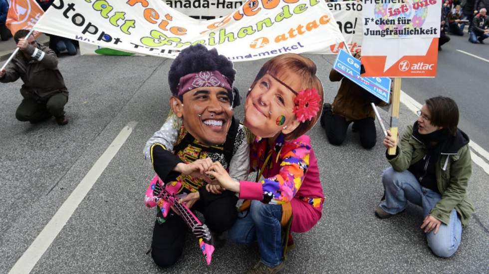 Obama chez son "amie" Merkel sur fond de mobilisation contre le traité transatlantique