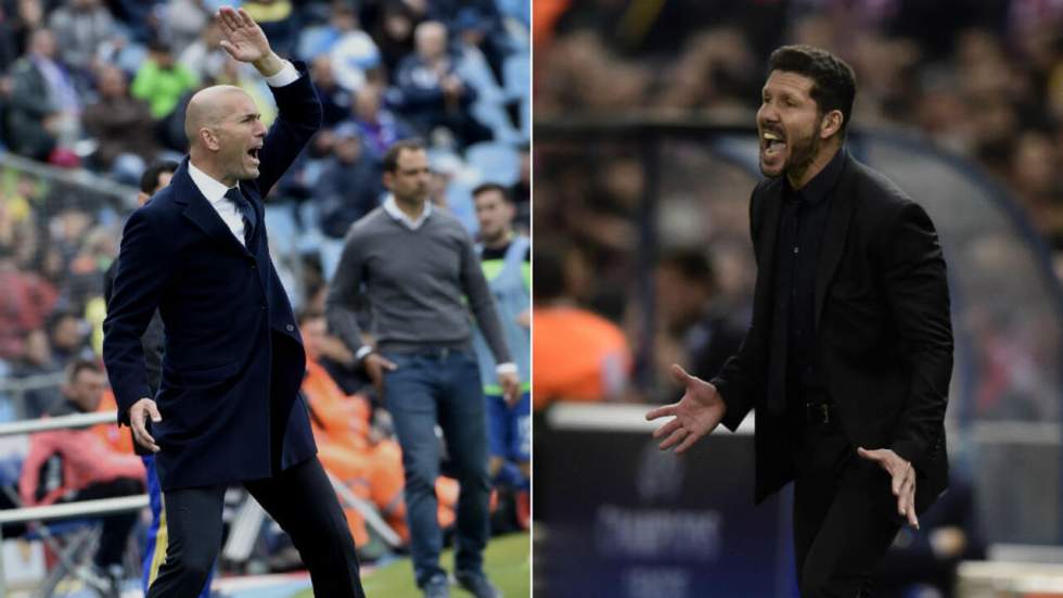 Ligue des champions : Real - Atletico, c'est aussi Zidane - Simeone, un duel de géants sur le banc