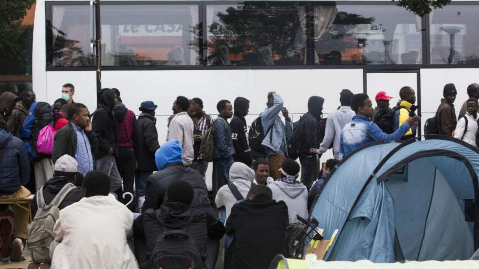 Le camp de migrants d'Eole à Paris a été évacué Le camp de migrants d'Eole à Paris a été évacué