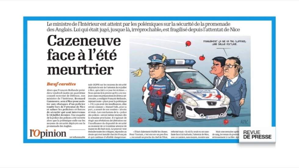 Attentat de Nice : "Cazeneuve face à l'été meurtrier"