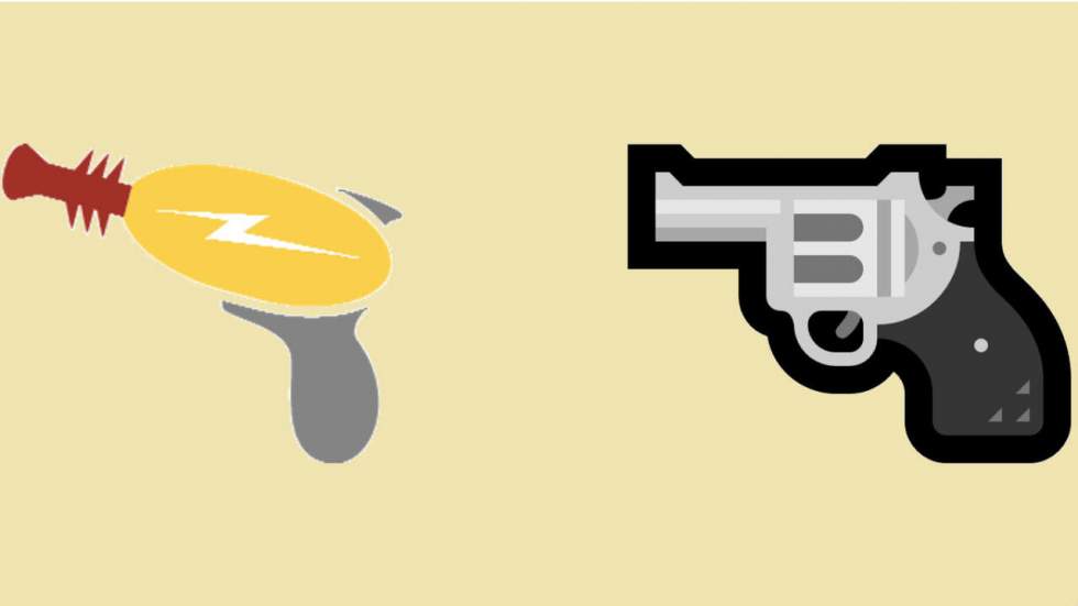 Microsoft remplace son emoji pistolet laser par un vrai revolver, tout le contraire d'Apple Microsoft remplace son emoji pistolet laser par un vrai revolver, tout le contraire d'Apple