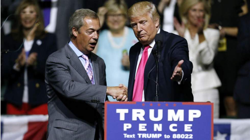 L’ex-dirigeant de Ukip, Nigel Farage, affiche son soutien à Donald Trump aux États-Unis