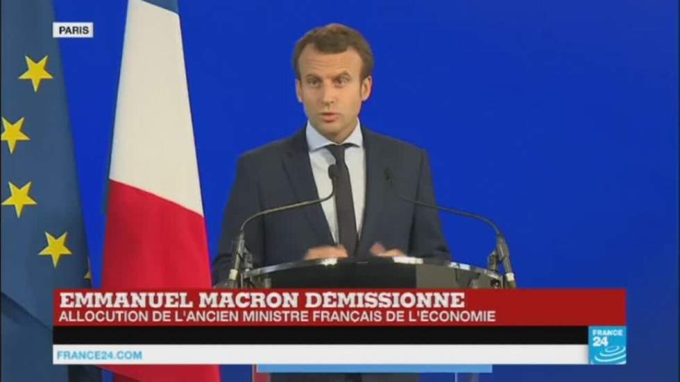 Emmanuel Macron démissionne pour se consacrer à son mouvement En Marche