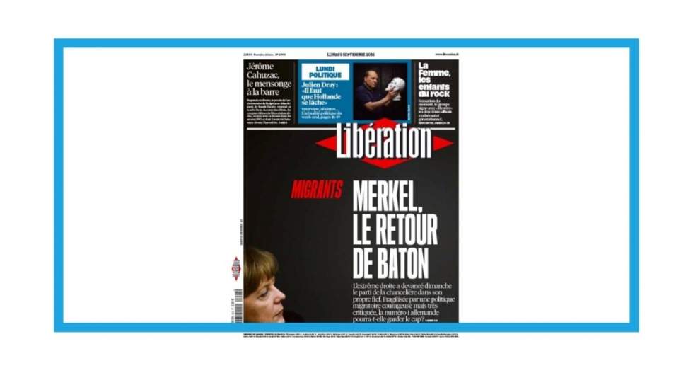 "Merkel, la claque"