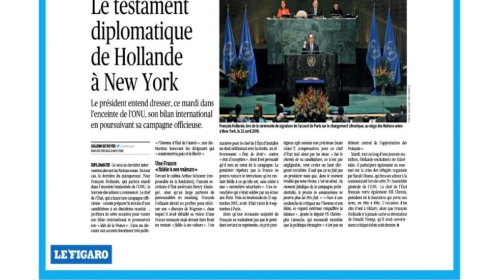 François Hollande, les adieux diplomatiques