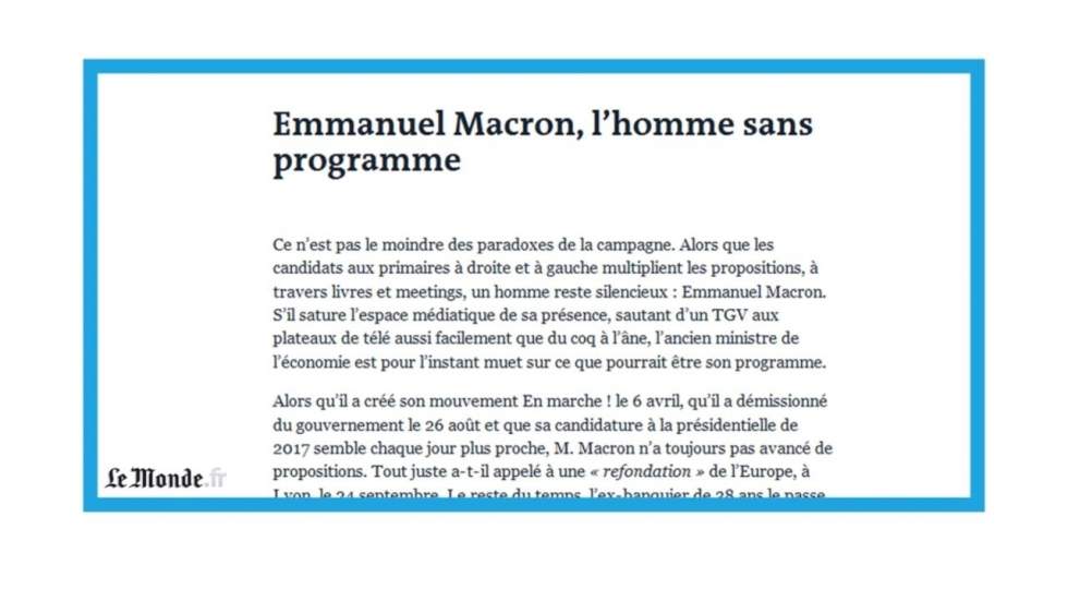 "Emmanuel Macron, l'hologramme"