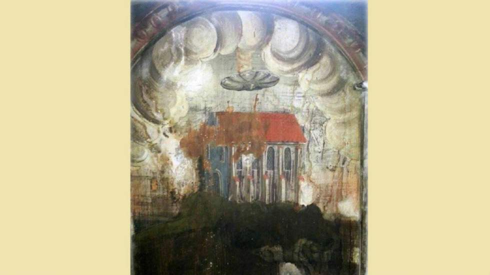 Cette peinture trouvée dans une église est-elle la preuve que Dracula était un alien ?