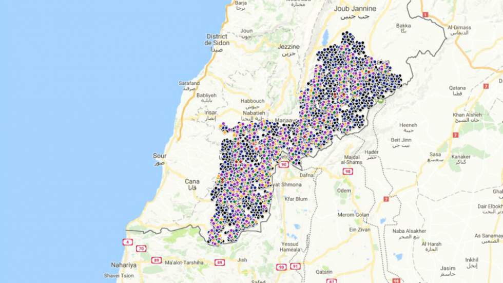 L’armée israélienne tweete une fausse carte des positions du Hezbollah au Sud-Liban