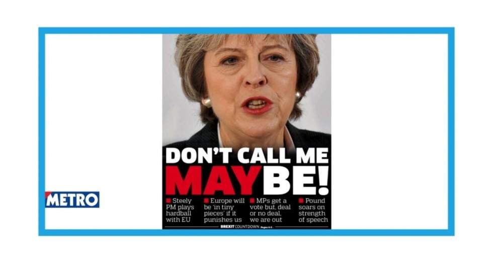 "Ne l'appelez plus Theresa Maybe" "Ne l'appelez plus Theresa Maybe"
