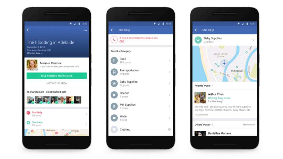 Facebook renforce son Safety Check avec la fonctionnalité d'entraide Community Help