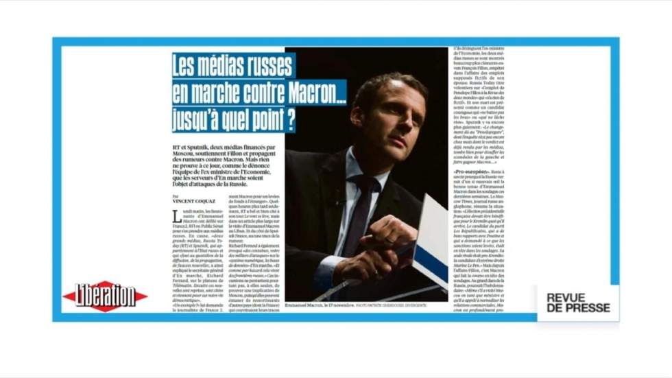 "Les médias russes en marche contre Macron"