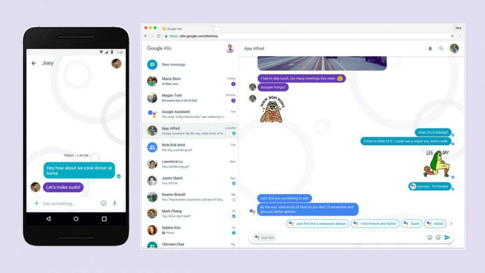 Allo, la messagerie intelligente de Google, s’apprête à débarquer sur nos PC