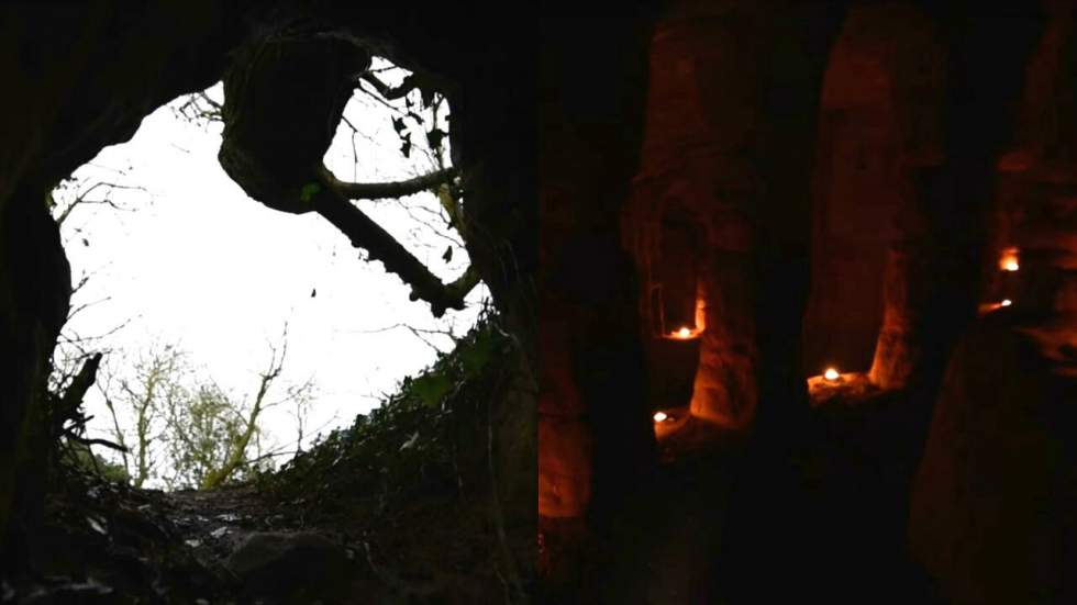 Il faut passer par un terrier de lapin pour accéder à ces tunnels secrets du temps des Templiers