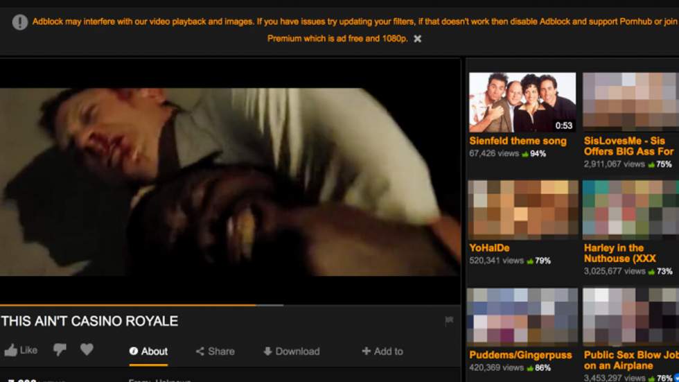 Sur PornHub, on peut regarder "Star Wars" en streaming