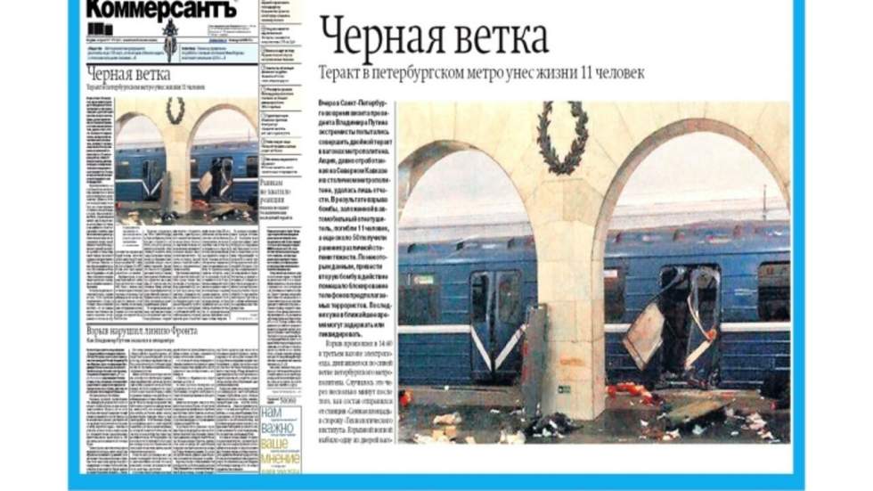 "Sept ans après Moscou, le métro de Saint-Pétersbourg visé"