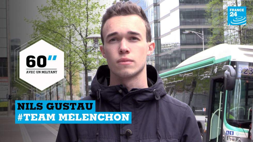 Présidentielle 2017 - 60 secondes avec un militant : Nils, 17 ans, soutien de Mélenchon