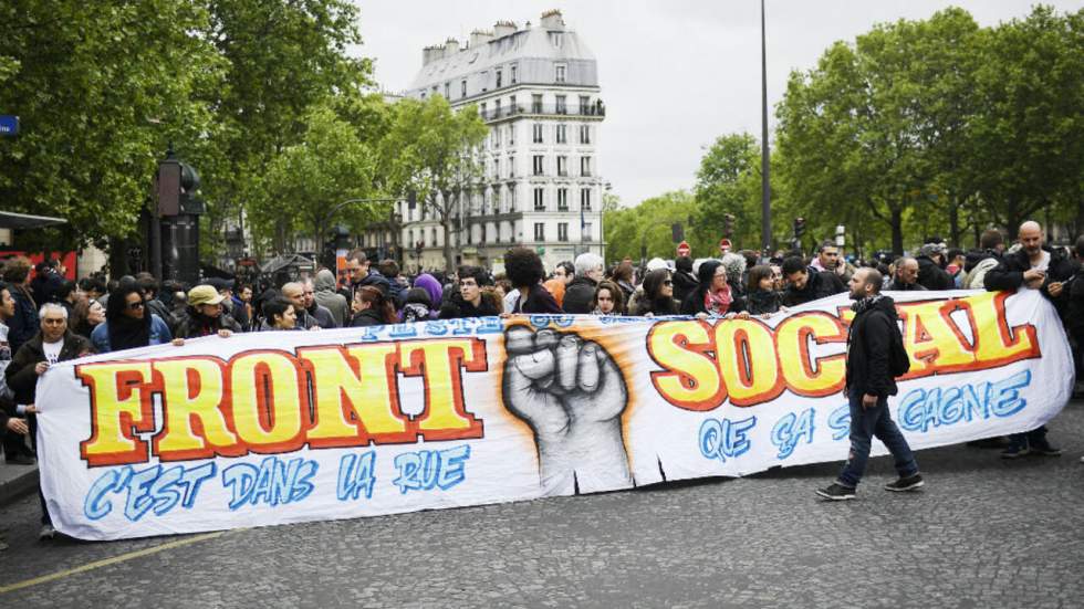 Première manifestation à Paris après l'élection d'Emmanuel Macron