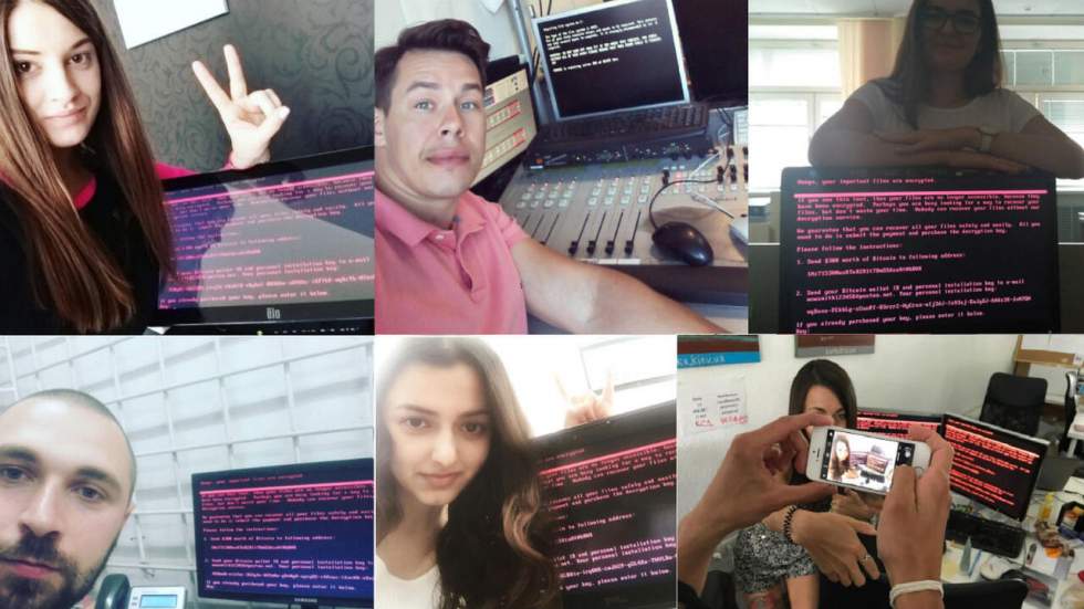 Rien de mieux qu'un bon selfie devant son écran contaminé pour conjurer le sort de la cyberattaque mondiale Rien de mieux qu'un bon selfie devant son écran contaminé pour conjurer le sort de la cyberattaque mondiale