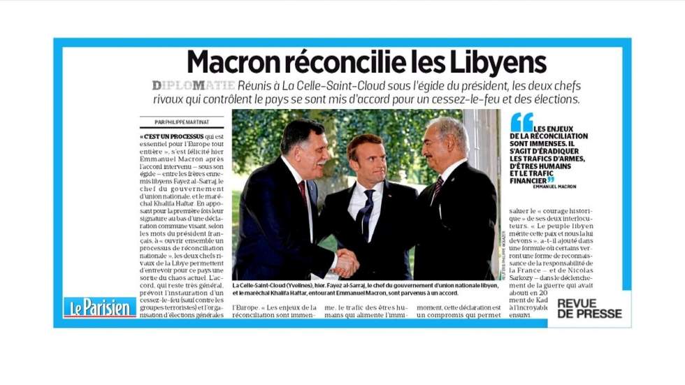 "Macron réconcilie les Libyens"