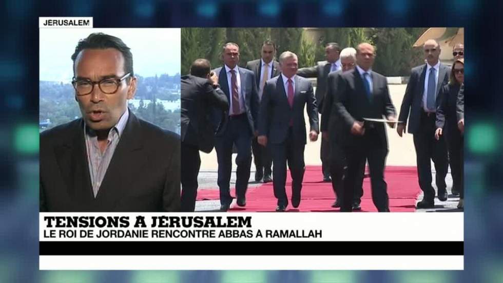 Le roi Abdallah II de Jordanie rend visite à Mahmoud Abbas dans les Territoires palestiniens Le roi Abdallah II de Jordanie rend visite à Mahmoud Abbas dans les Territoires palestiniens