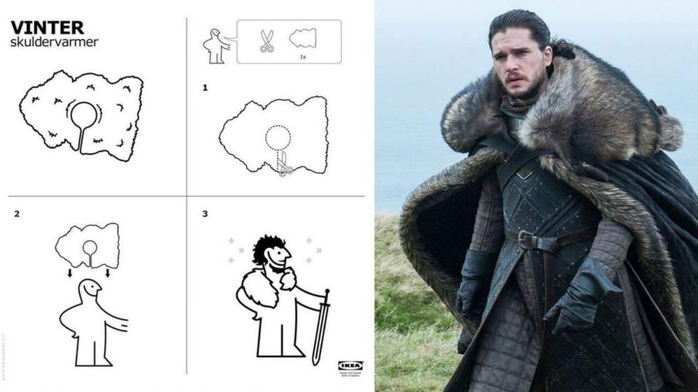 Ikea nous donne le mode d'emploi pour fabriquer la cape de Jon Snow, must-have de l'hiver prochain