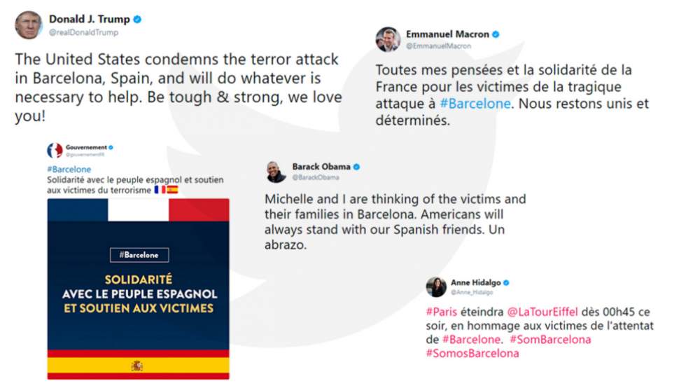 Attentat de Barcelone : condamnations dans le monde entier et "solidaridad"