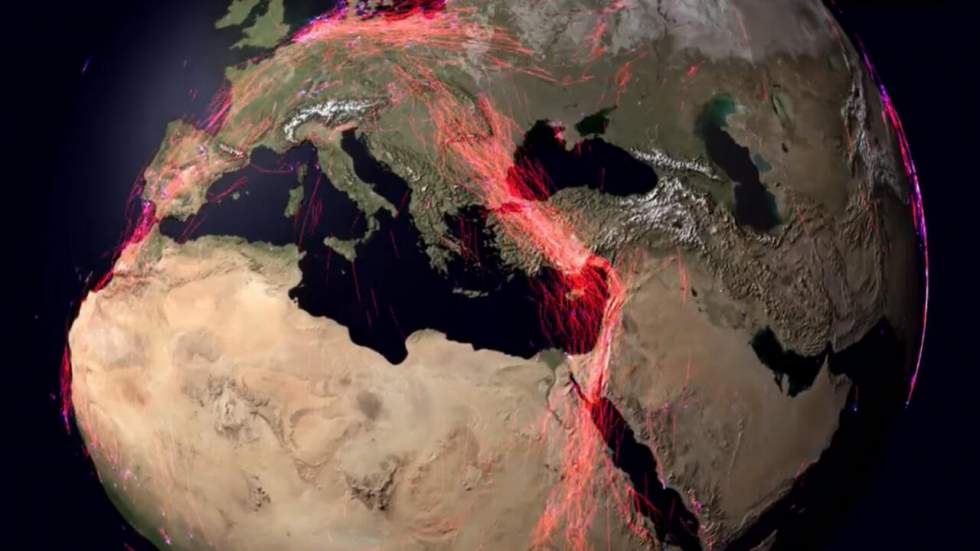 Cette animation prouve que les animaux migrateurs se fichent pas mal des frontières Cette animation prouve que les animaux migrateurs se fichent pas mal des frontières