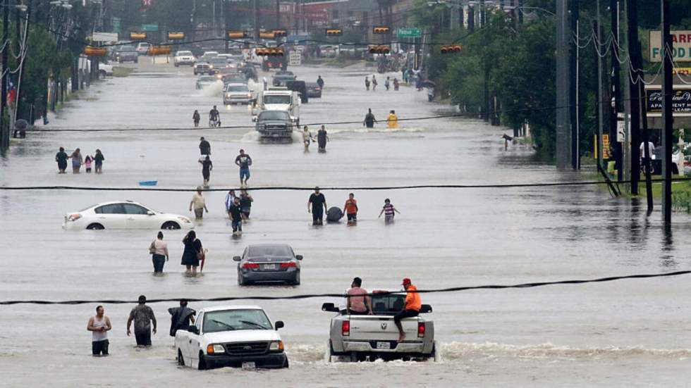 Inondations "dramatiques" au Texas, frappé par la tempête Harvey