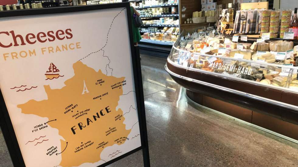 Cette "carte des fromages français" présentée dans un supermarché américain est un véritable scandale