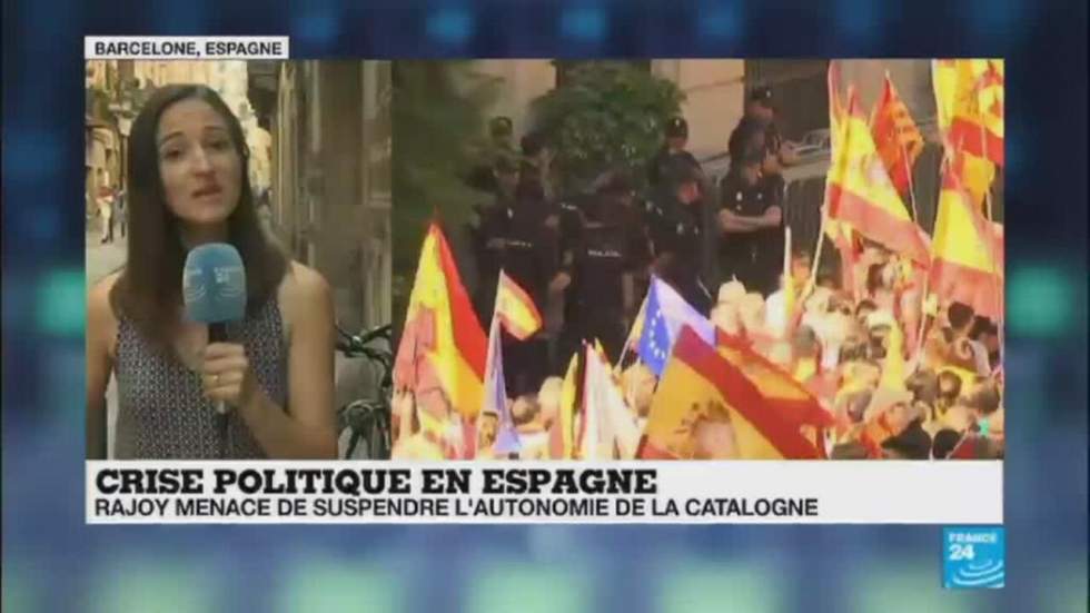 Crise en Catalogne : manifestation anti-indépendantiste à Barcelone