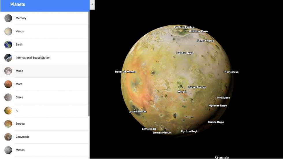 On peut désormais explorer des planètes et leurs lunes avec Google Maps