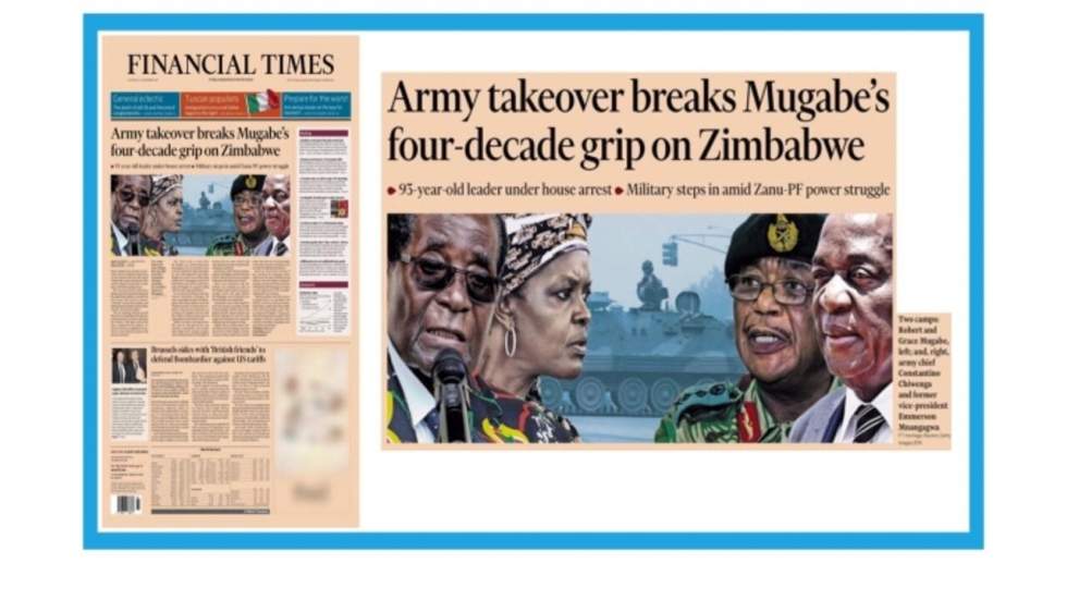 "Bye bye, Disgrace Mugabe"