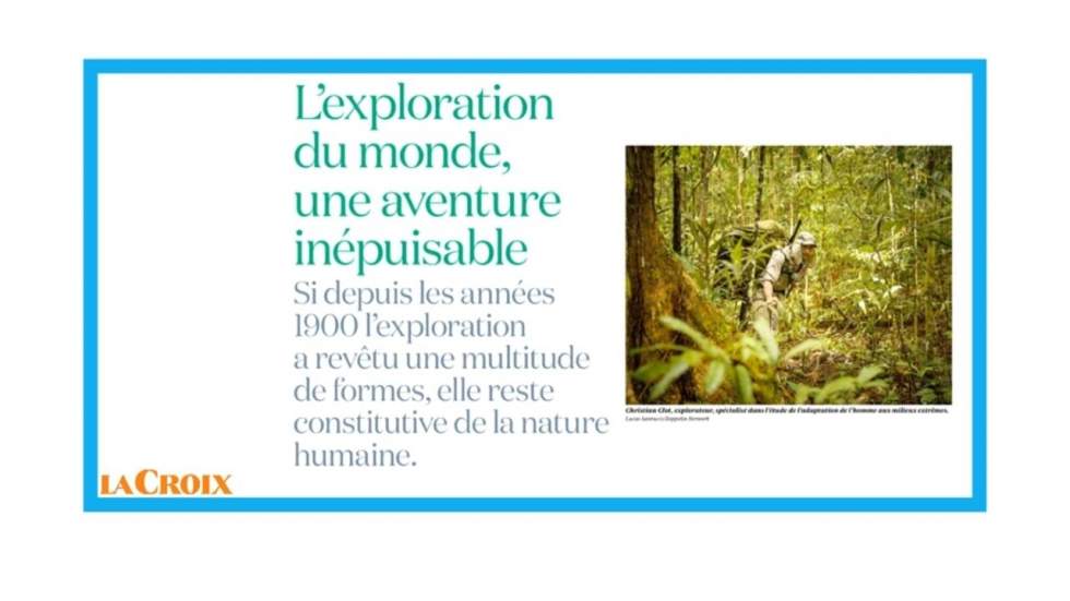 "L'exploration du monde, c'est la nature humaine"