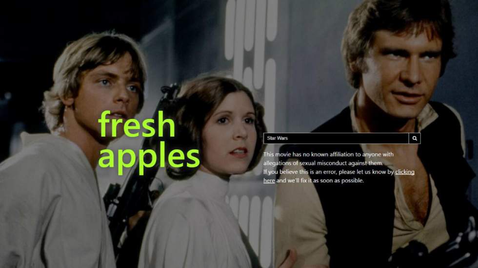 Rotten Apples, le site qui repère les films ayant un lien avec les scandales sexuels d'Hollywood