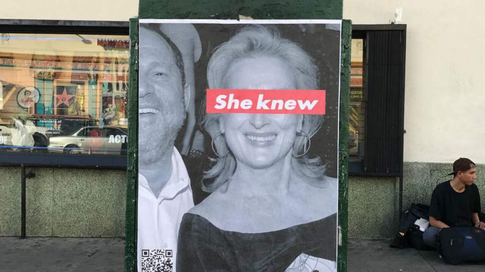 "Elle savait" : des affiches accusant Meryl Streep d’avoir gardé le silence sur Weinstein ont émergé à Los Angeles