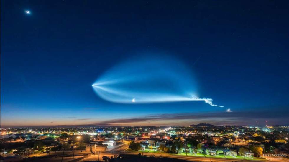 Cette vidéo en timelapse du lancement de la fusée Falcon 9 de SpaceX est impressionnante