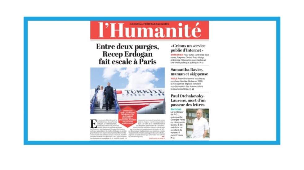 Erdogan en visite à Paris : "Le déjeuner qui fait grincer" Erdogan en visite à Paris : "Le déjeuner qui fait grincer"