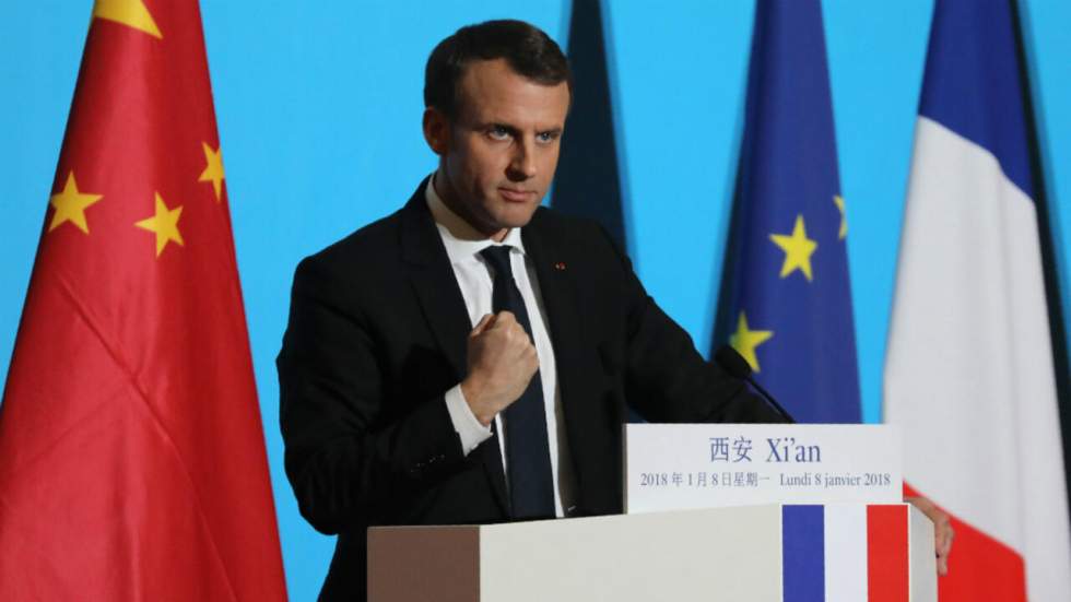 En visite en Chine, Macron veut "relancer la bataille climatique"