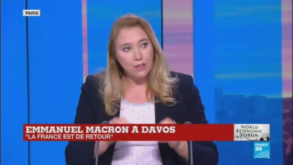 "La France est de retour", clame Emmanuel Macron à Davos