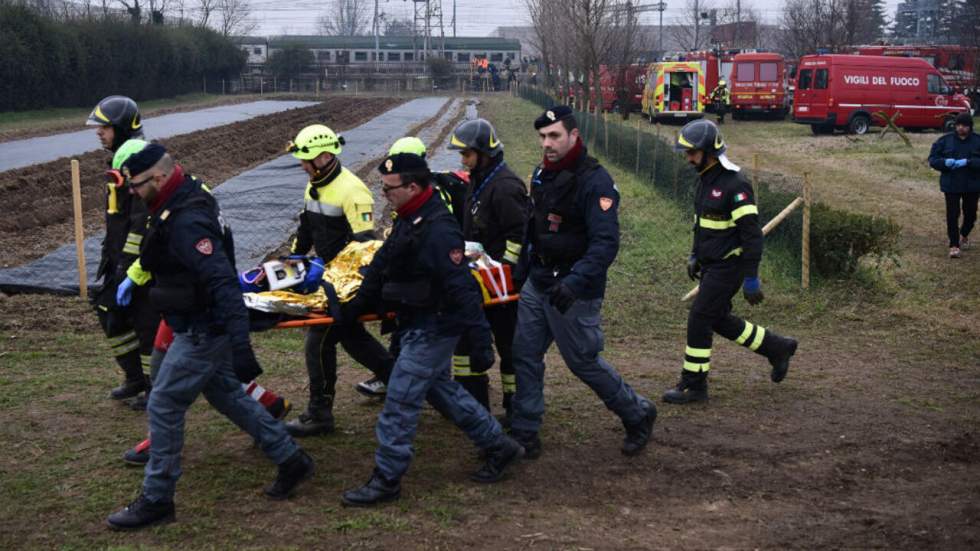 Italie : un train déraille près de Milan, au moins trois morts Italie : un train déraille près de Milan, au moins trois morts