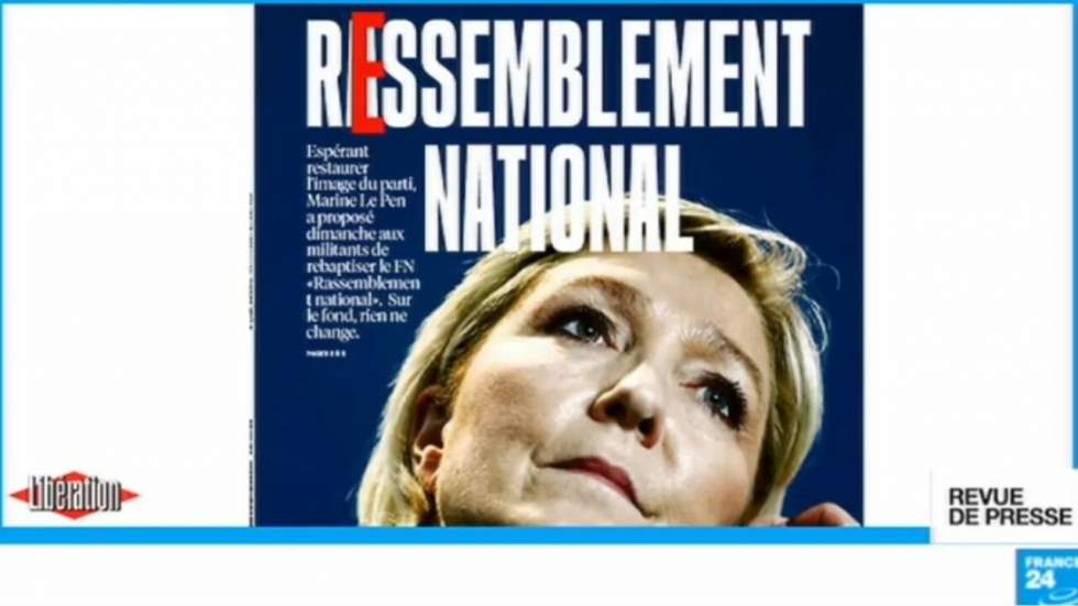 De Front à Rassemblement national : "Ressemblement national", raille la presse