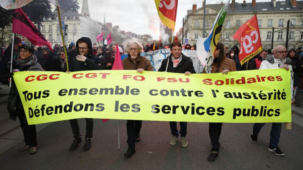 France : première journée de mobilisation pour cheminots et fonctionnaires