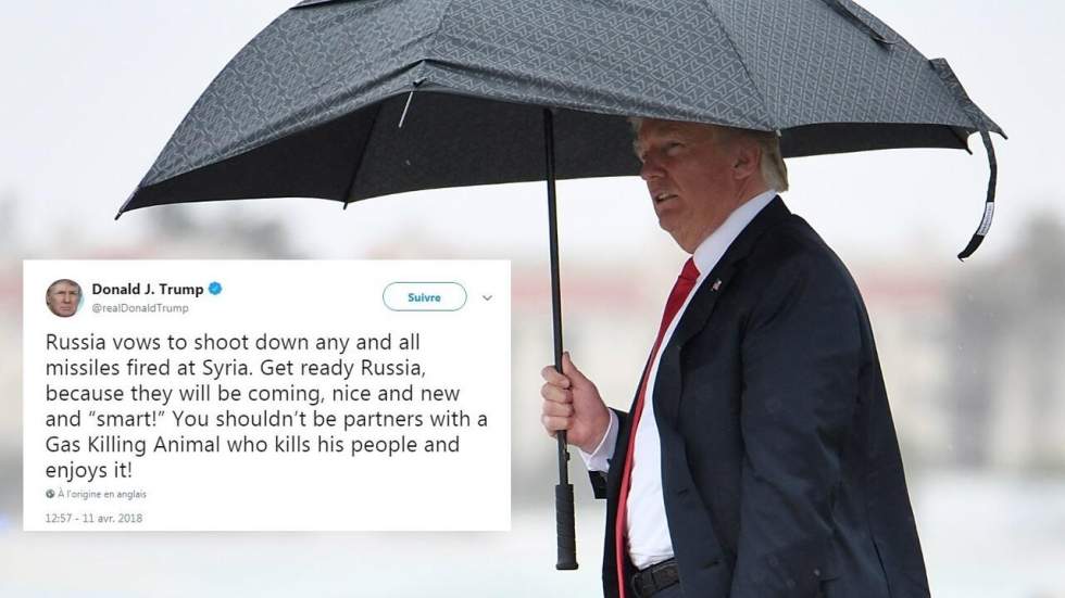 "Tiens toi prête, Russie, les missiles arrivent" sur la Syrie, menace Donald Trump sur Twitter "Tiens toi prête, Russie, les missiles arrivent" sur la Syrie, menace Donald Trump sur Twitter