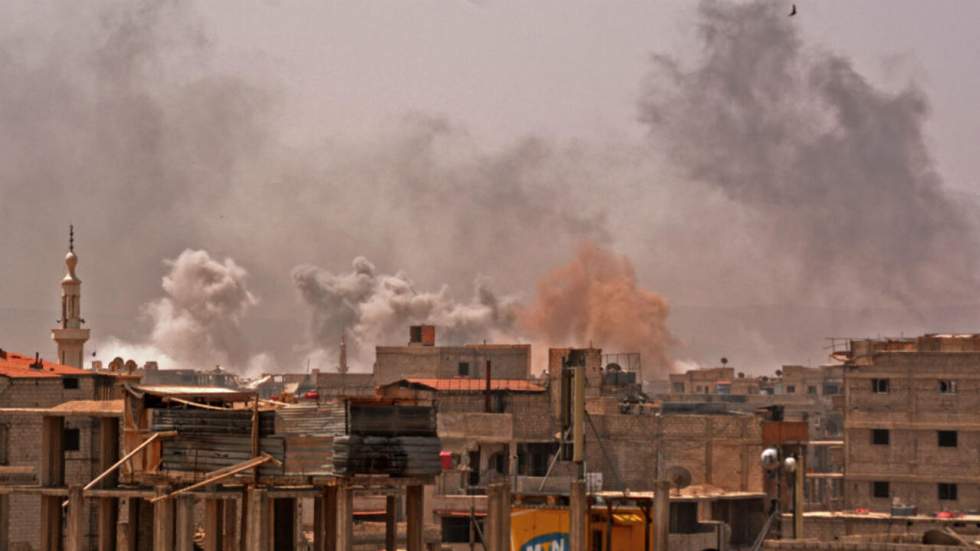 Syrie : bombardements intenses sur le dernier réduit de l'EI à Damas Syrie : bombardements intenses sur le dernier réduit de l'EI à Damas