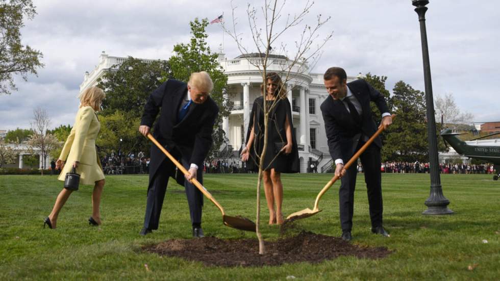 Donald Trump et Emmanuel Macron affichent leur complicité à Washington