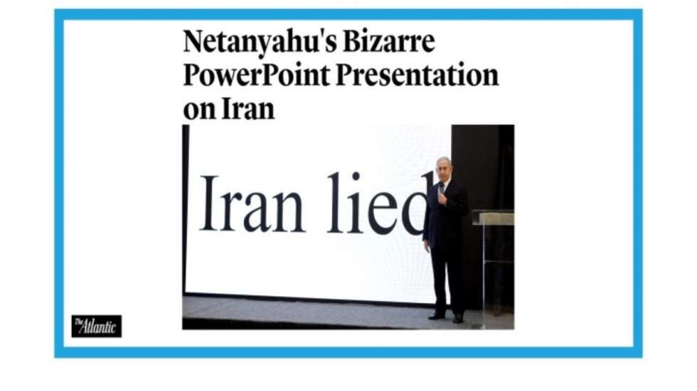 "L'étrange présentation Powerpoint de Benyamin Netanyahou"