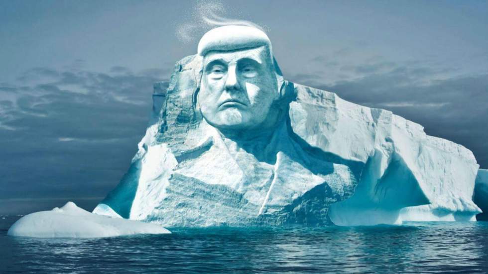 Une ONG veut sculpter le visage de Donald Trump sur un iceberg et filmer la glace fondre en direct